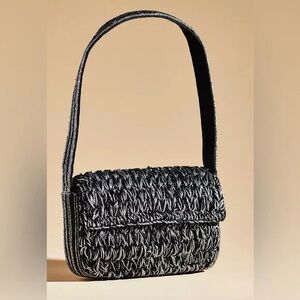 Maeve Anthropologie Fiona Metallic Woven Handbag